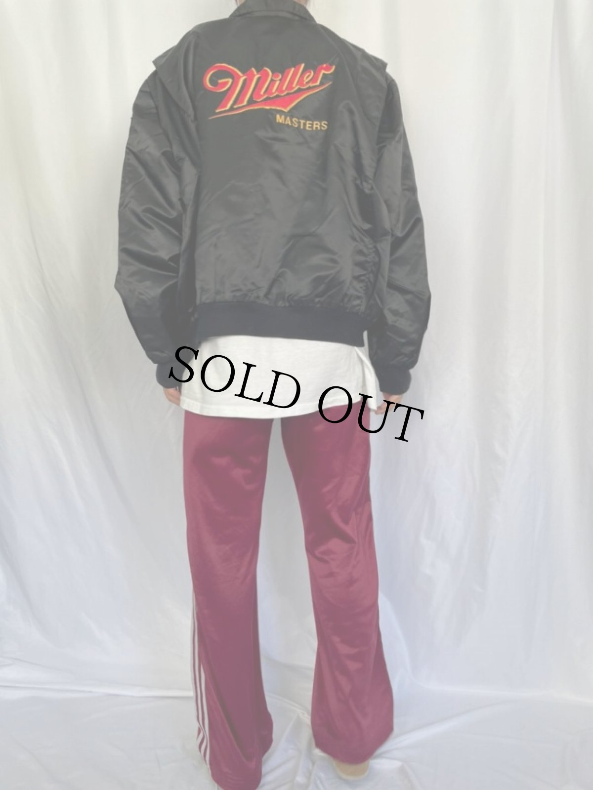 画像4: 80's Miller USA製 企業ロゴ刺繍 スタジャン (4)