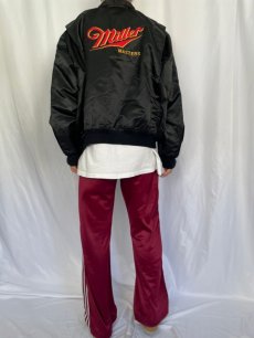 画像4: 80's Miller USA製 企業ロゴ刺繍 スタジャン (4)