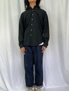 画像2: POLO Ralph Lauren "CLASSIC FIT" コットンポプリンボタンダウンシャツ BLACK L (2)