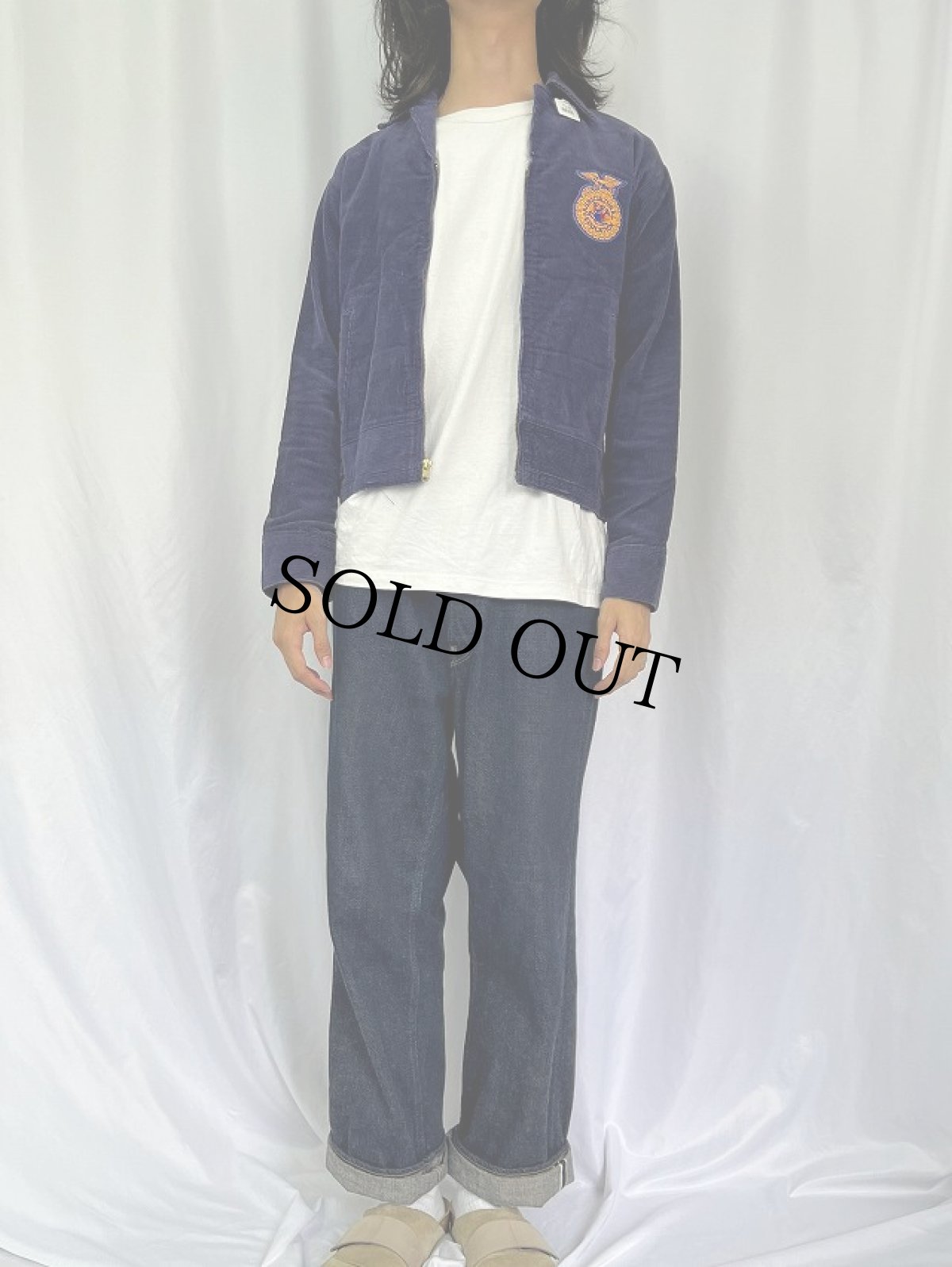 画像2: FFA "TEXAS CHAVES" ファーマーズコーデュロイジャケット 34 (2)