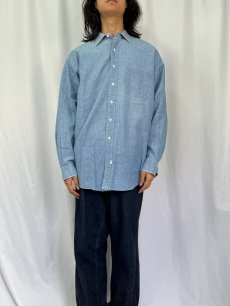 画像2: 90's〜 POLO Ralph Lauren "The Big Dress Shirt" シャンブレーシャツ XL (2)