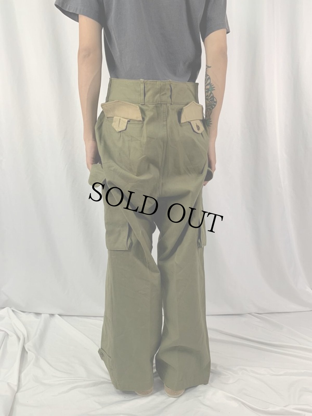 画像4: 50's French Army M-47 FRANCE製 カーゴパンツ 前期 W38 DEADSTOCK (4)