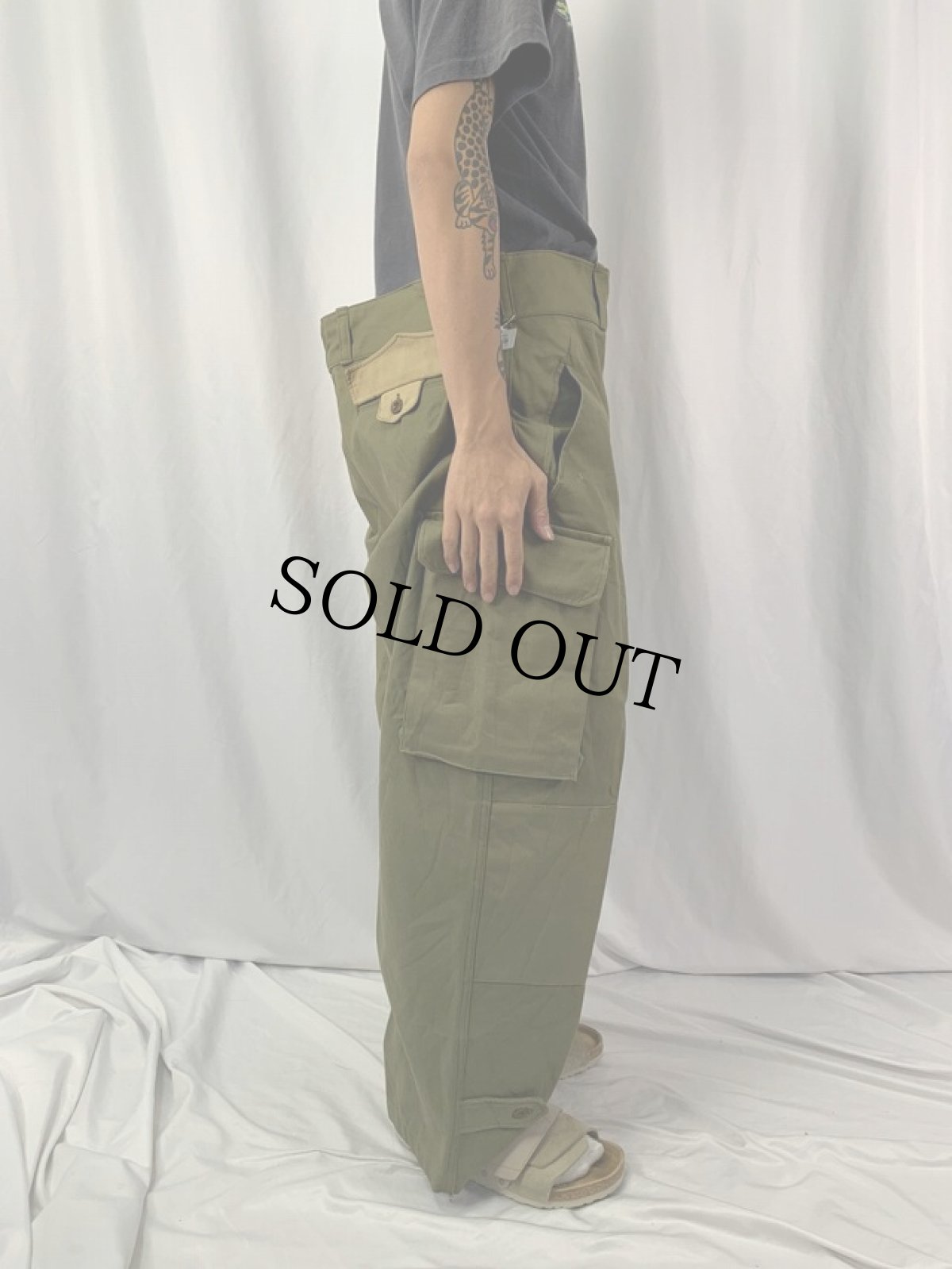 画像3: 50's French Army M-47 FRANCE製 カーゴパンツ 前期 W38 DEADSTOCK (3)