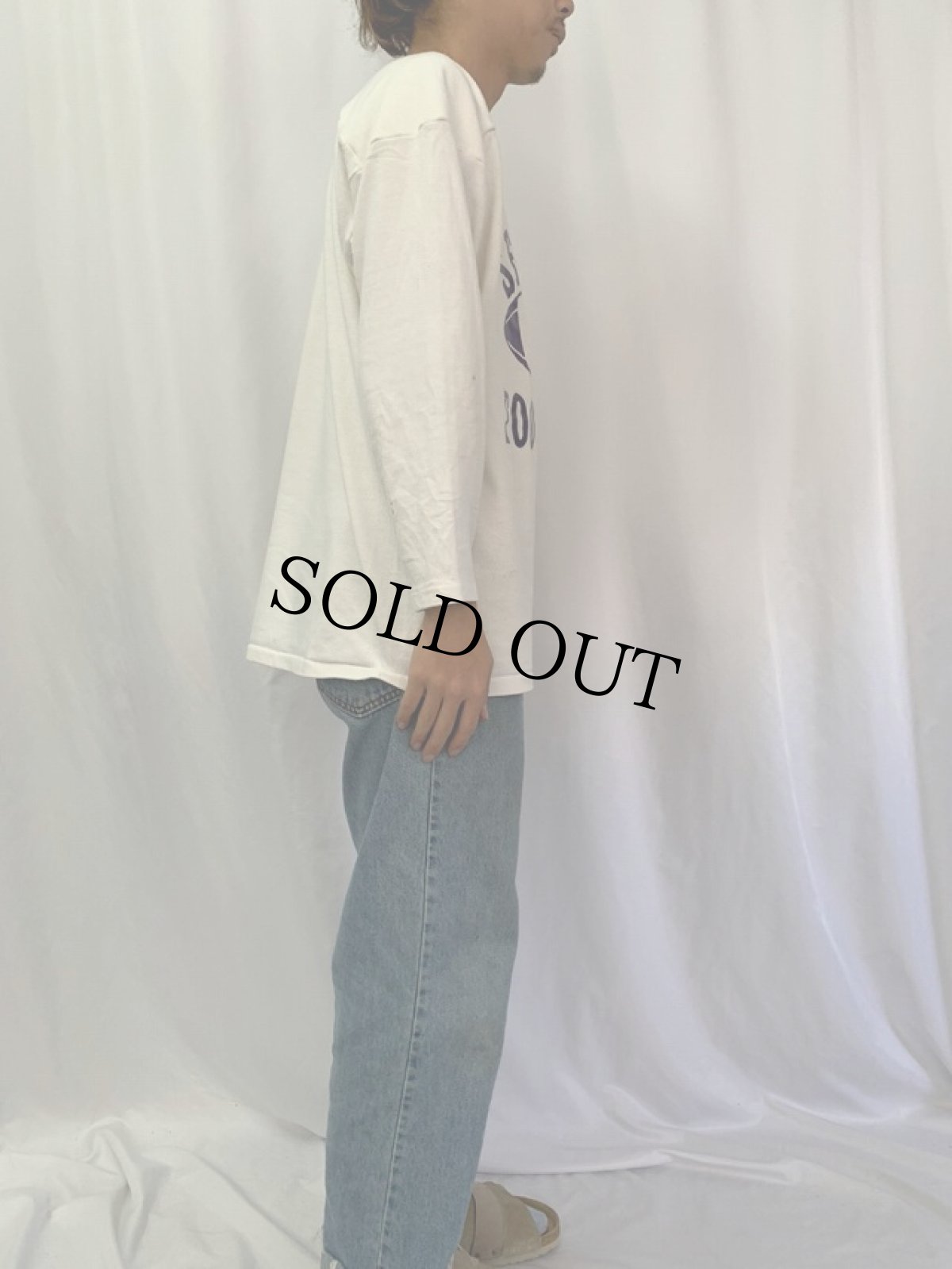 画像3: 70's RUSSELL ATHLETIC "SEBEKA FOOTBALL" ラバープリントフットボールロンT XL (3)