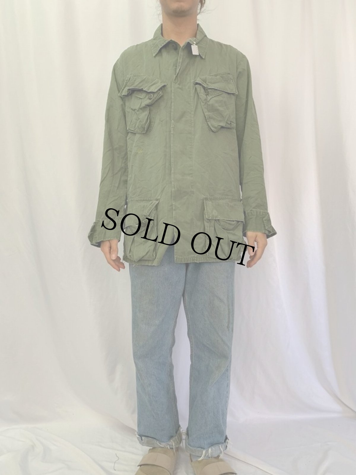 画像2: 60's U.S.ARMY ジャングルファティーグジャケット 3rd (2)