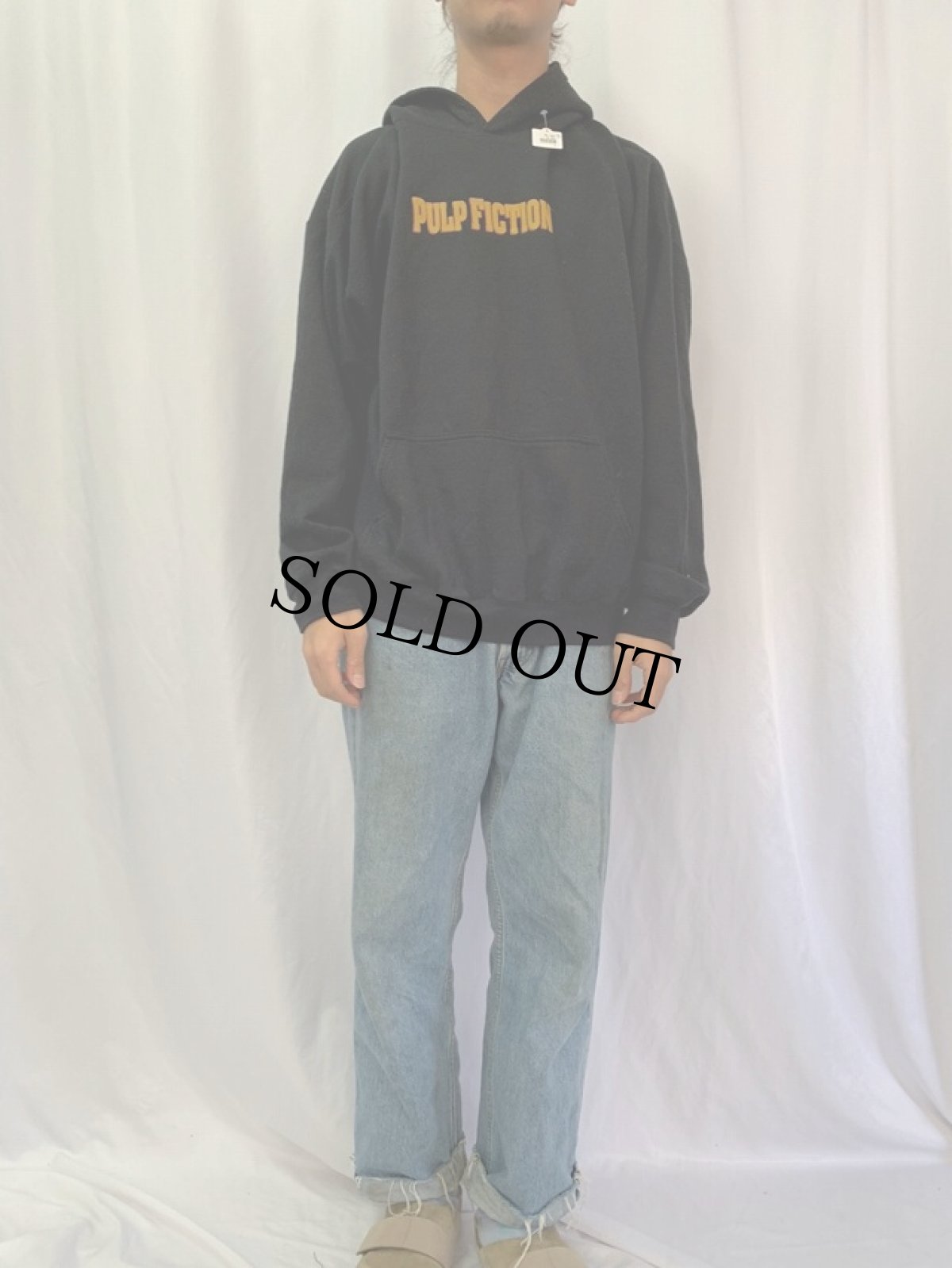 画像2: PULP FICTION クライム映画 プリントスウェットフーディー BLACK XL (2)