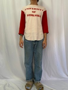 画像3: 70〜80's Champion USA製 バータグ "UNIVERSITY OF NEBRASKA" ロンT XL (3)