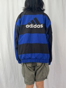 画像4: 90's adidas EQUIPMENT ボーダー柄 ロゴ刺繍 ジャケット XL (4)