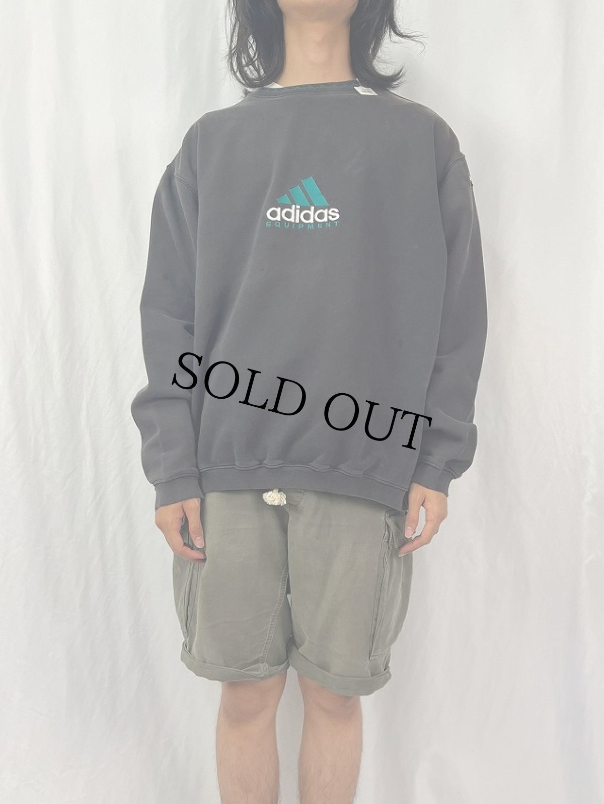 画像2: 90's adidas EQUIPMENT ロゴ刺繍スウェット XL (2)