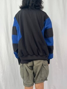 画像4: 90's adidas EQUIPMENT 2トーンカラー ハーフジップスウェット XL (4)