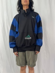 画像2: 90's adidas EQUIPMENT 2トーンカラー ハーフジップスウェット XL (2)