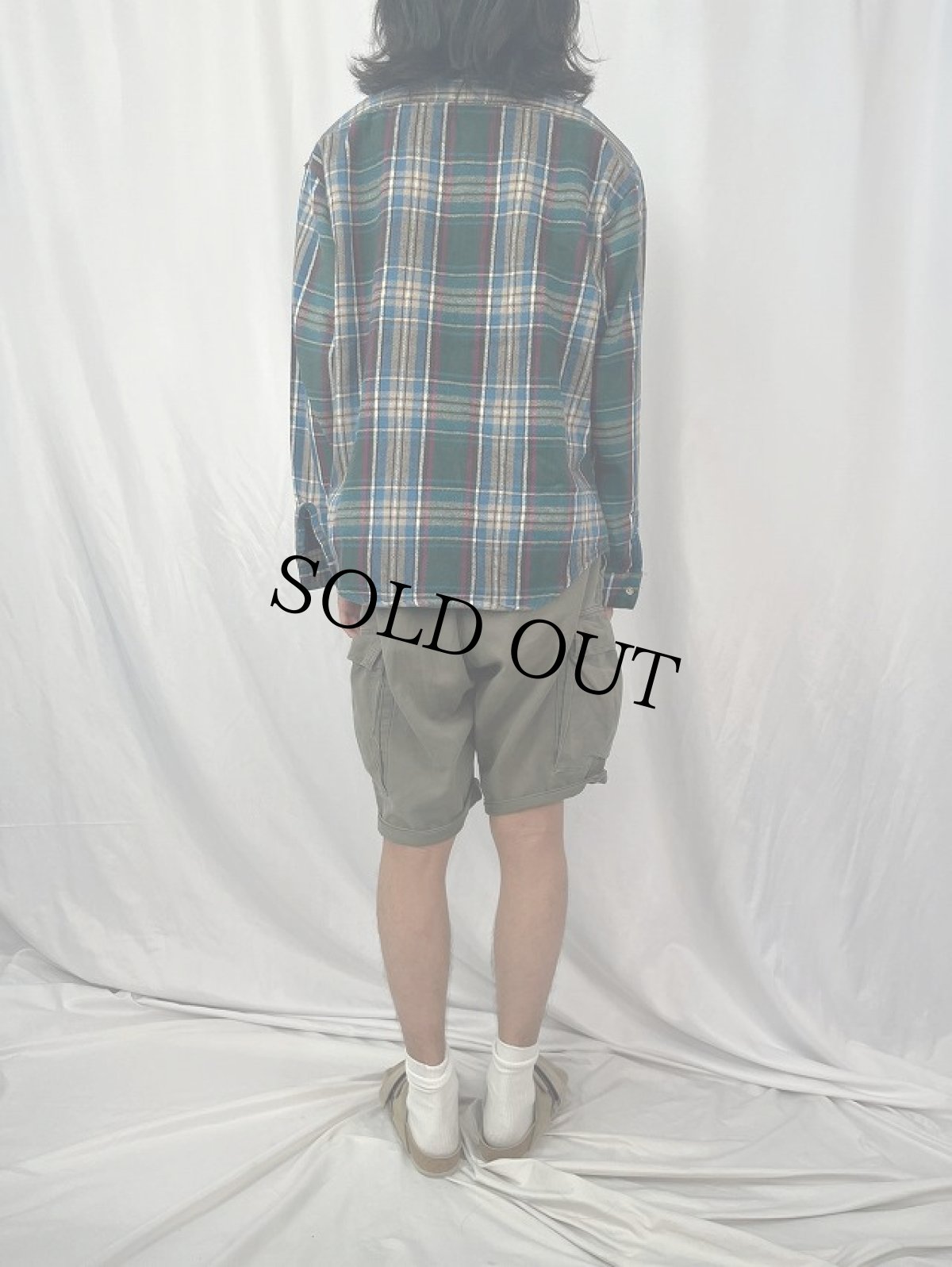 画像4: 80's FIVE BROTHER USA製 チェック柄 ヘビーネルシャツ L (4)