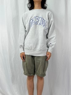 画像2: 90's Champion REVERSE WEAVE USA製 "DE PAUL" プリントスウェット XL (2)