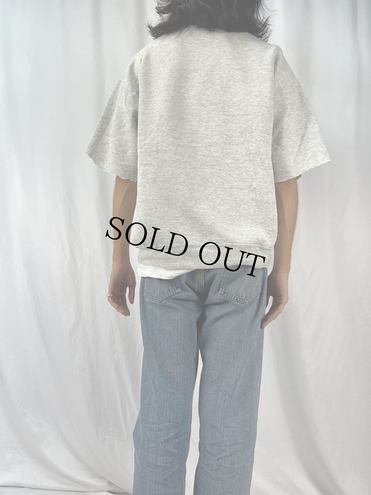 画像4: 90's ブート GUCCI ロゴプリント カットオフスウェット (4)