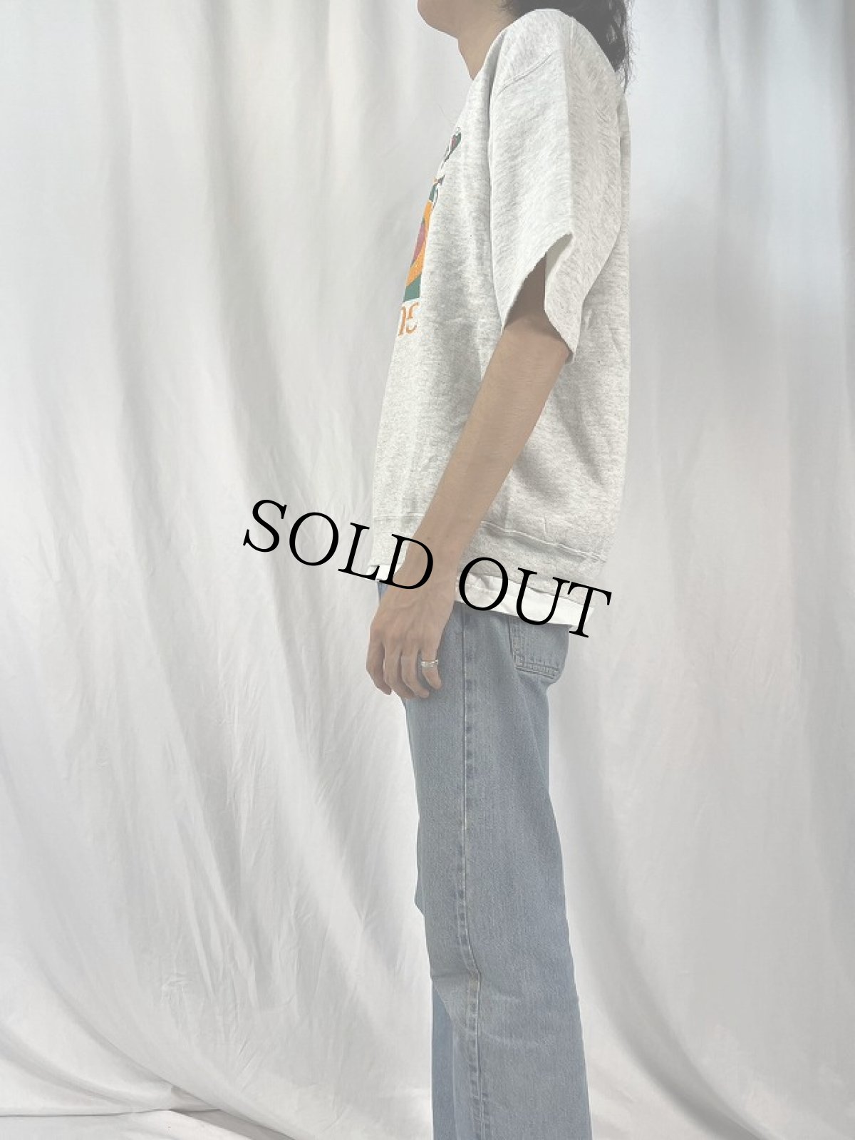 画像3: 90's ブート GUCCI ロゴプリント カットオフスウェット (3)