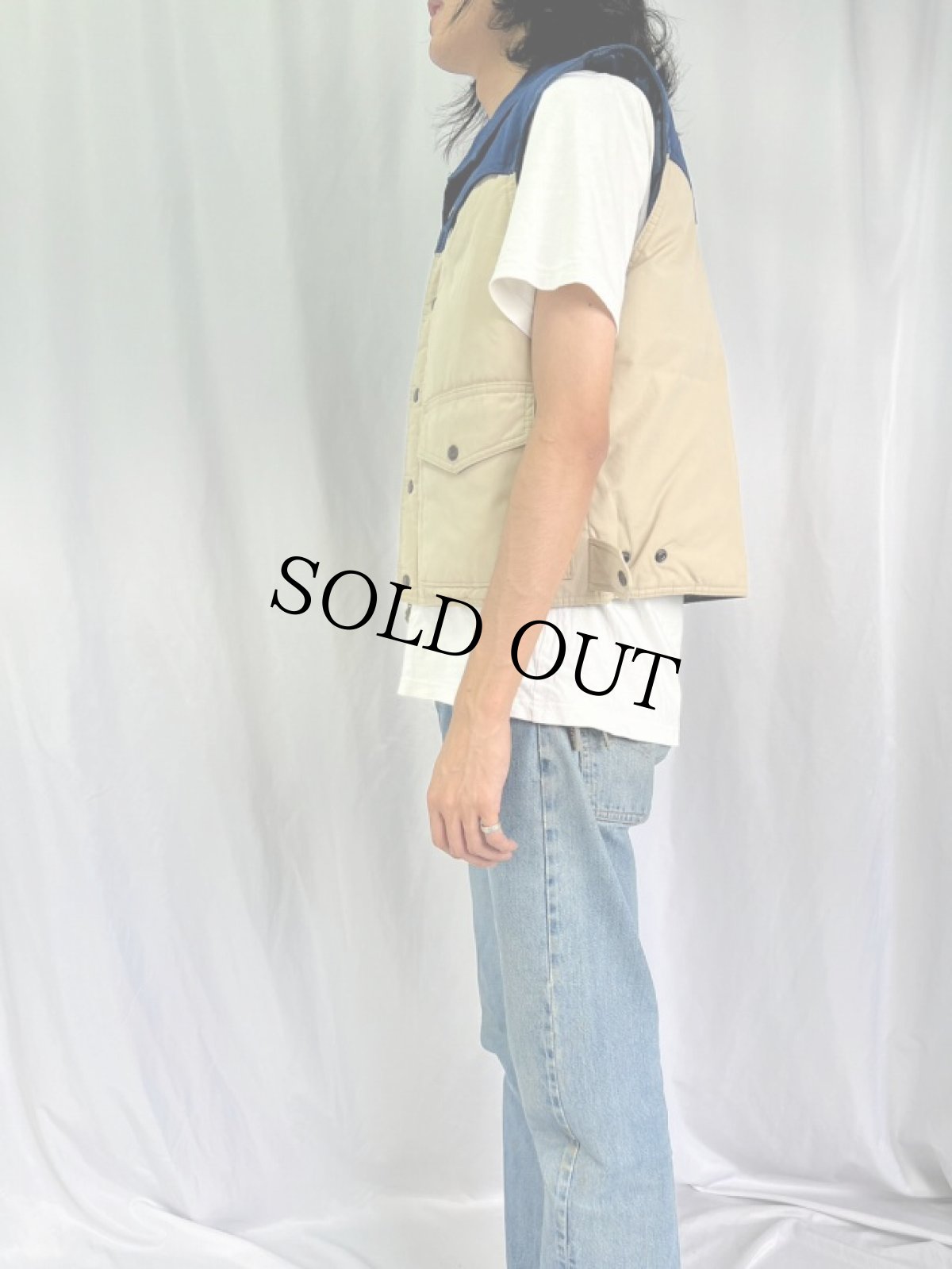 画像3: 70's Adventure Gear ウエスタンヨークダウンベスト M (3)