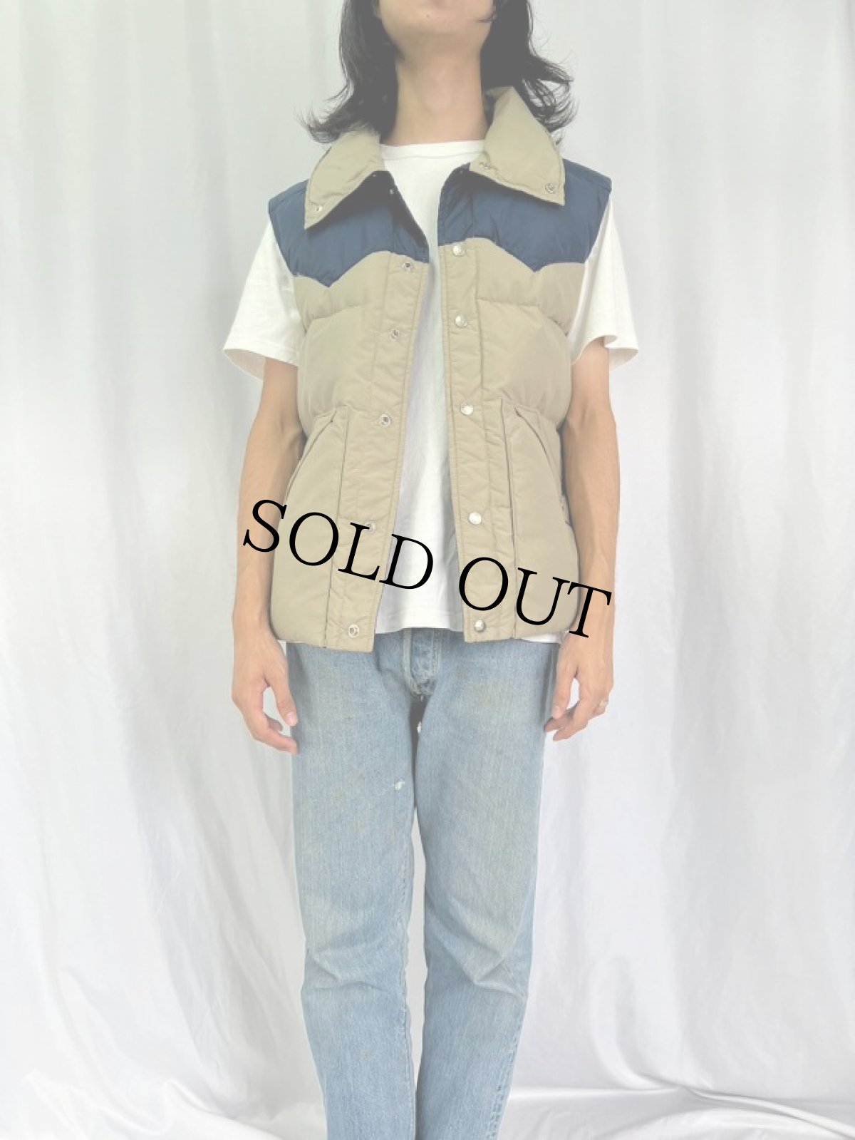 画像2: 80's GERRY USA製 ウエスタンヨーク ダウンベスト (2)