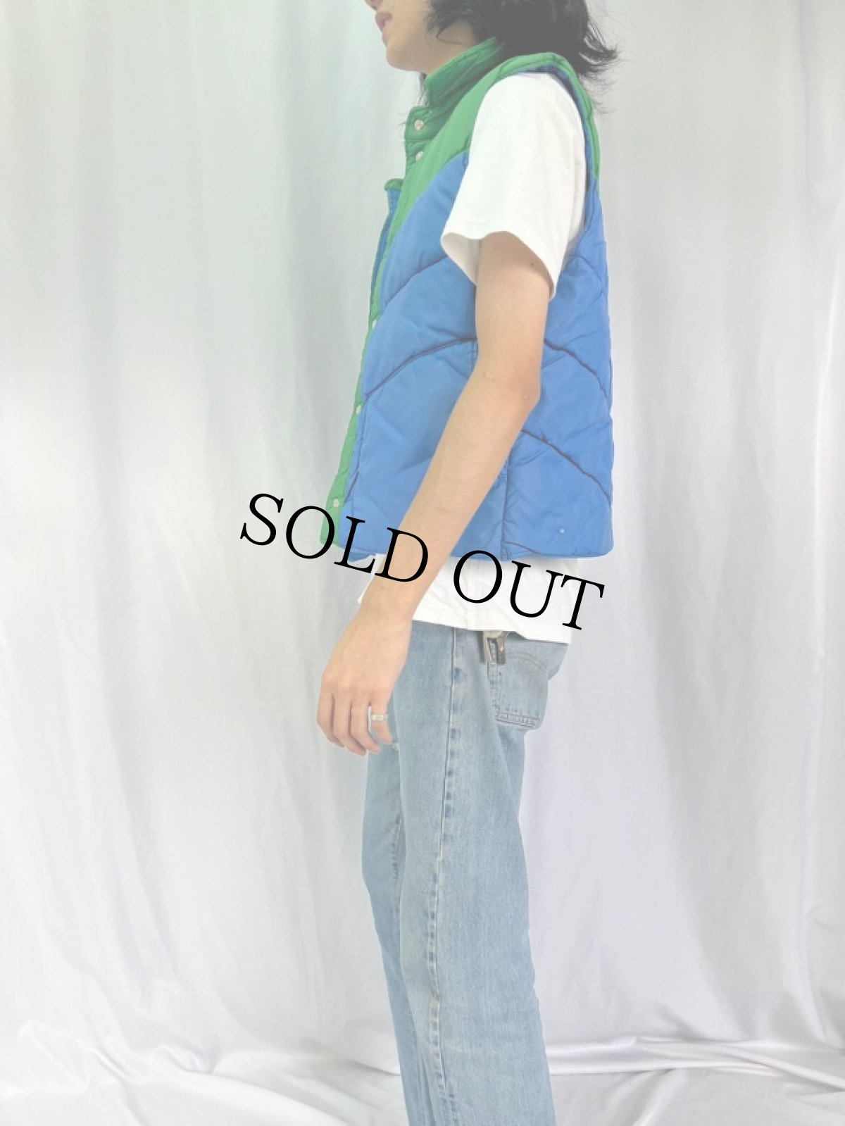 画像3: 70's Alpine Designs 中綿入り ナイロンベスト M (3)