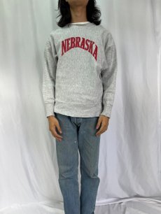 画像2: 80's Champion  REVERSE WEAVE USA製 "NEBRASKA" プリントスウェット M (2)