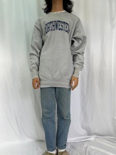 画像2: 90's Champion REVERSE WEAVE USA製 "NORTHWESTERN" プリントスウェット XXL (2)