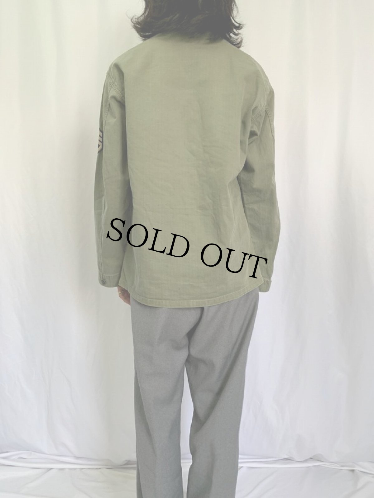 画像4: 40's U.S.ARMY 13スター M-43 HBTジャケット 38R (4)