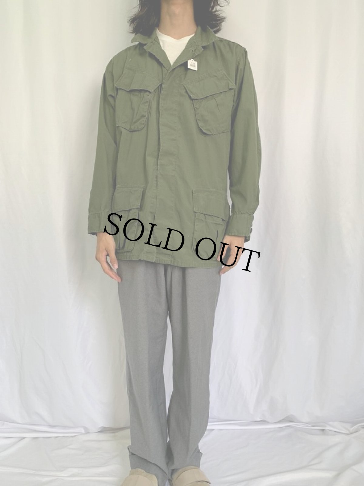 画像2: 60's U.S.ARMY ジャングルファティーグジャケット 3rd MEDIUM-REGULAR (2)