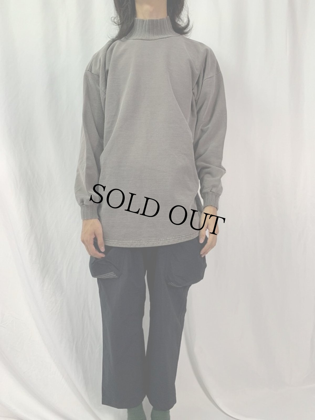 画像2: CANADA製 後染め ハイネックスウェット (2)