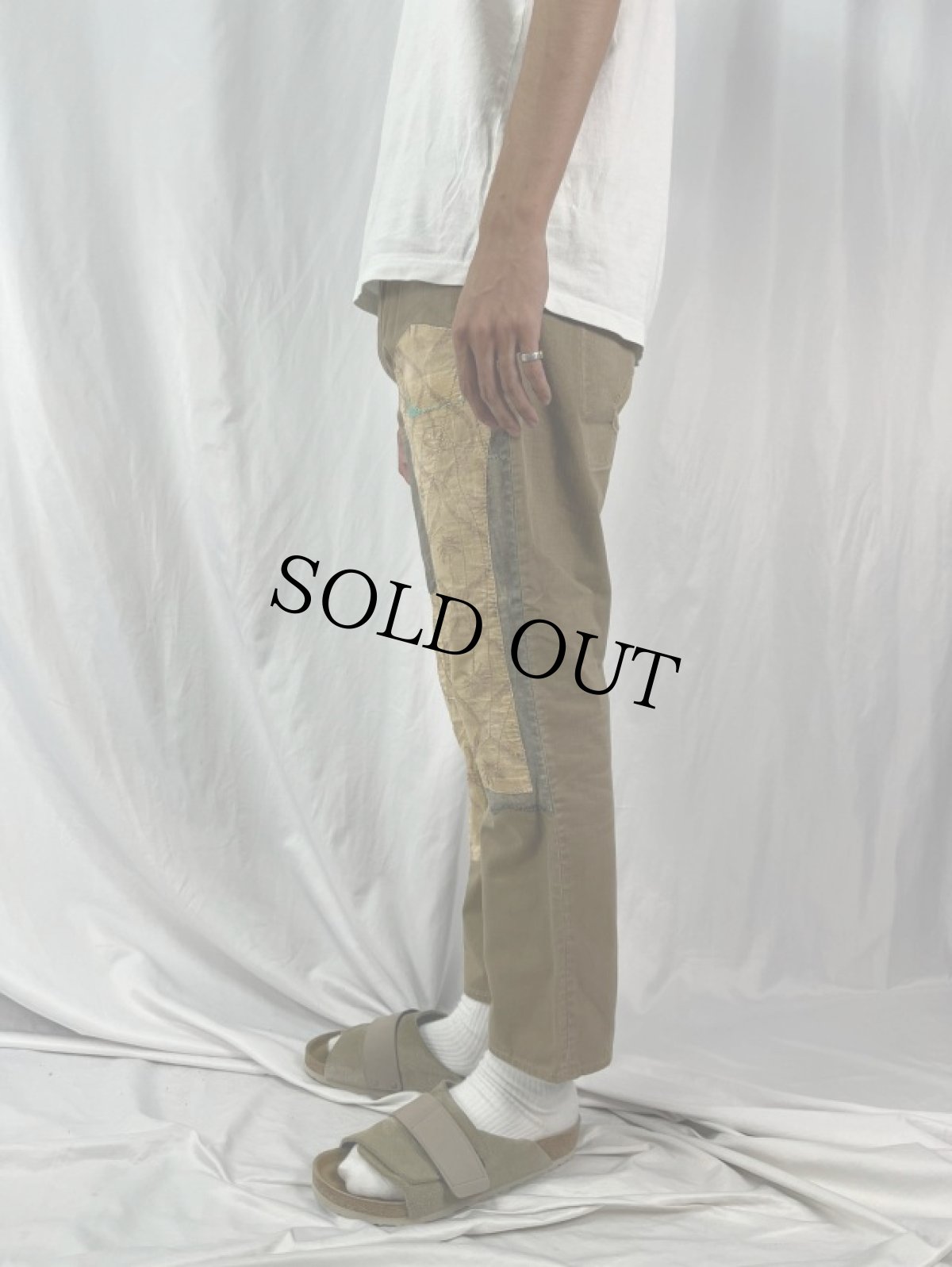 画像3: KAPITAL パッチワーク カラーデニムパンツ W30 (3)