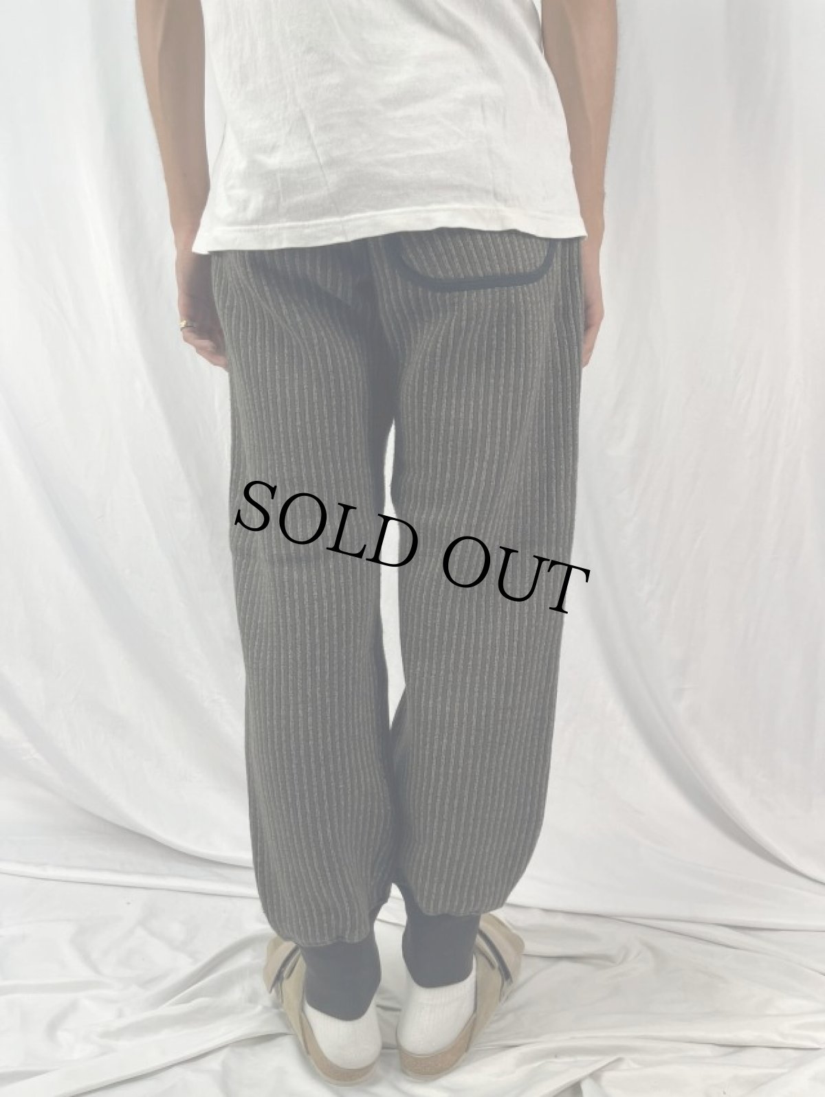 画像4: KAPITAL 裏起毛 ストライプ柄織り イージーパンツ (4)