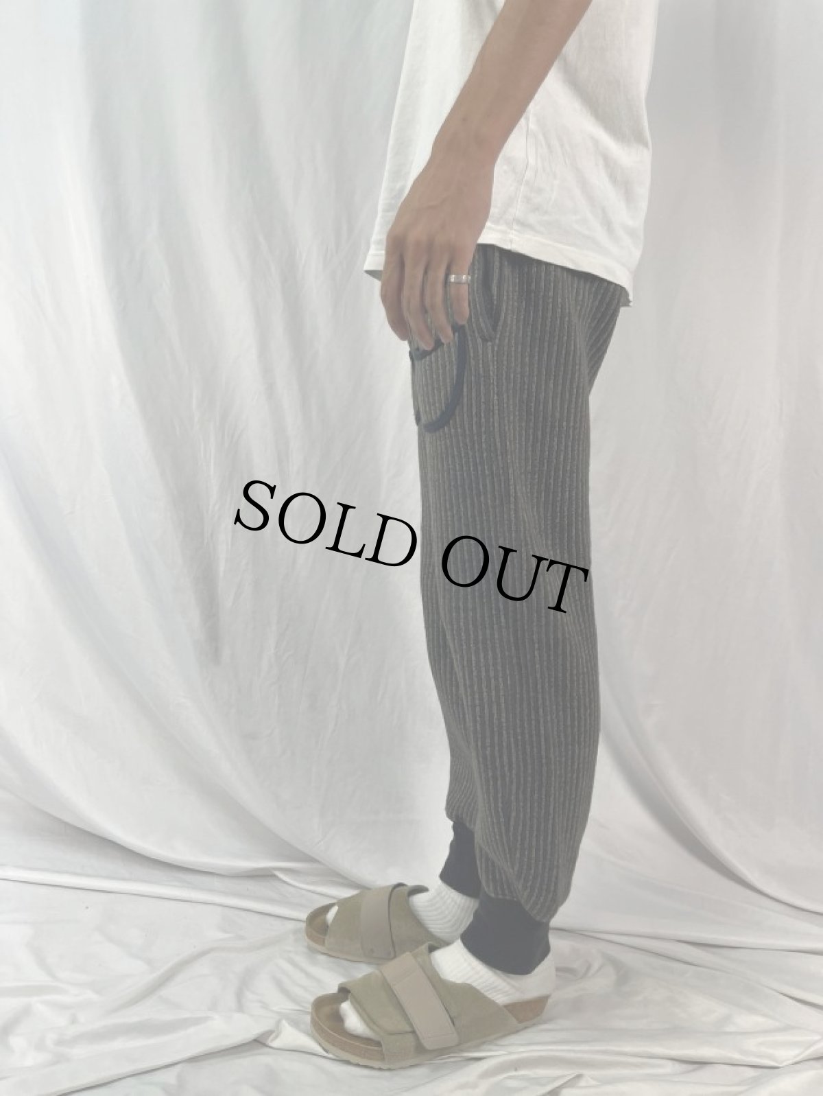 画像3: KAPITAL 裏起毛 ストライプ柄織り イージーパンツ (3)