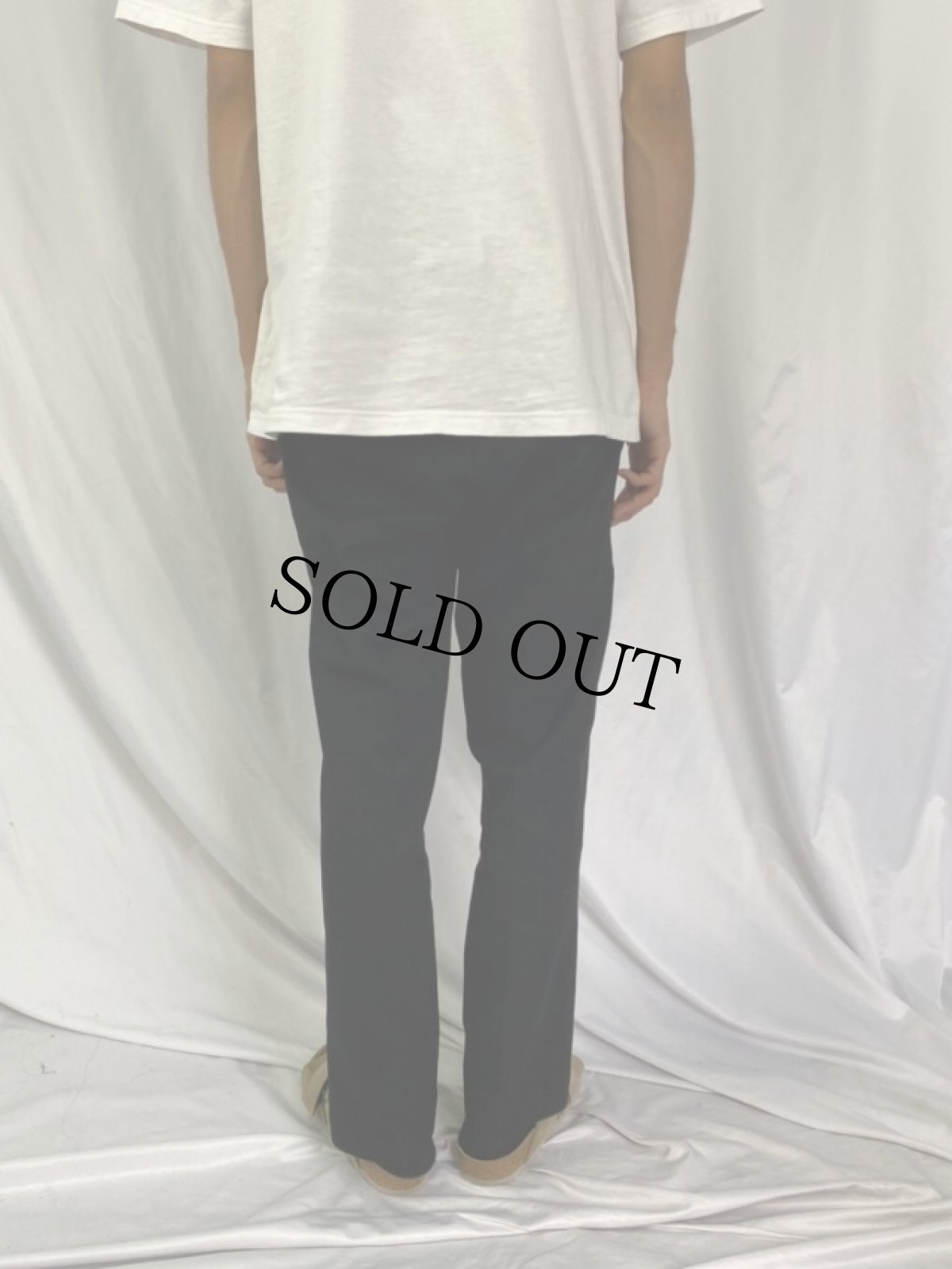 画像4: 30's 針刺しシンチバック メルトンウールスラックス BLACK W32 (4)