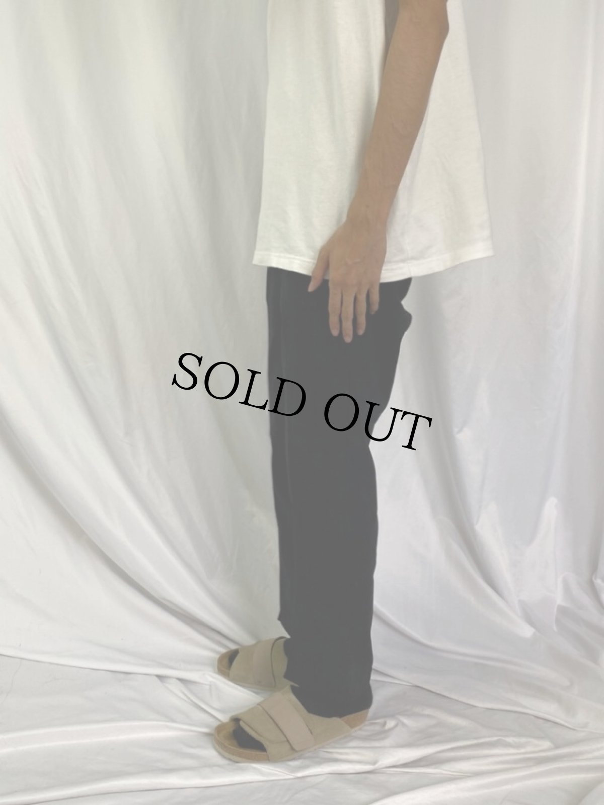 画像3: 30's 針刺しシンチバック メルトンウールスラックス BLACK W32 (3)