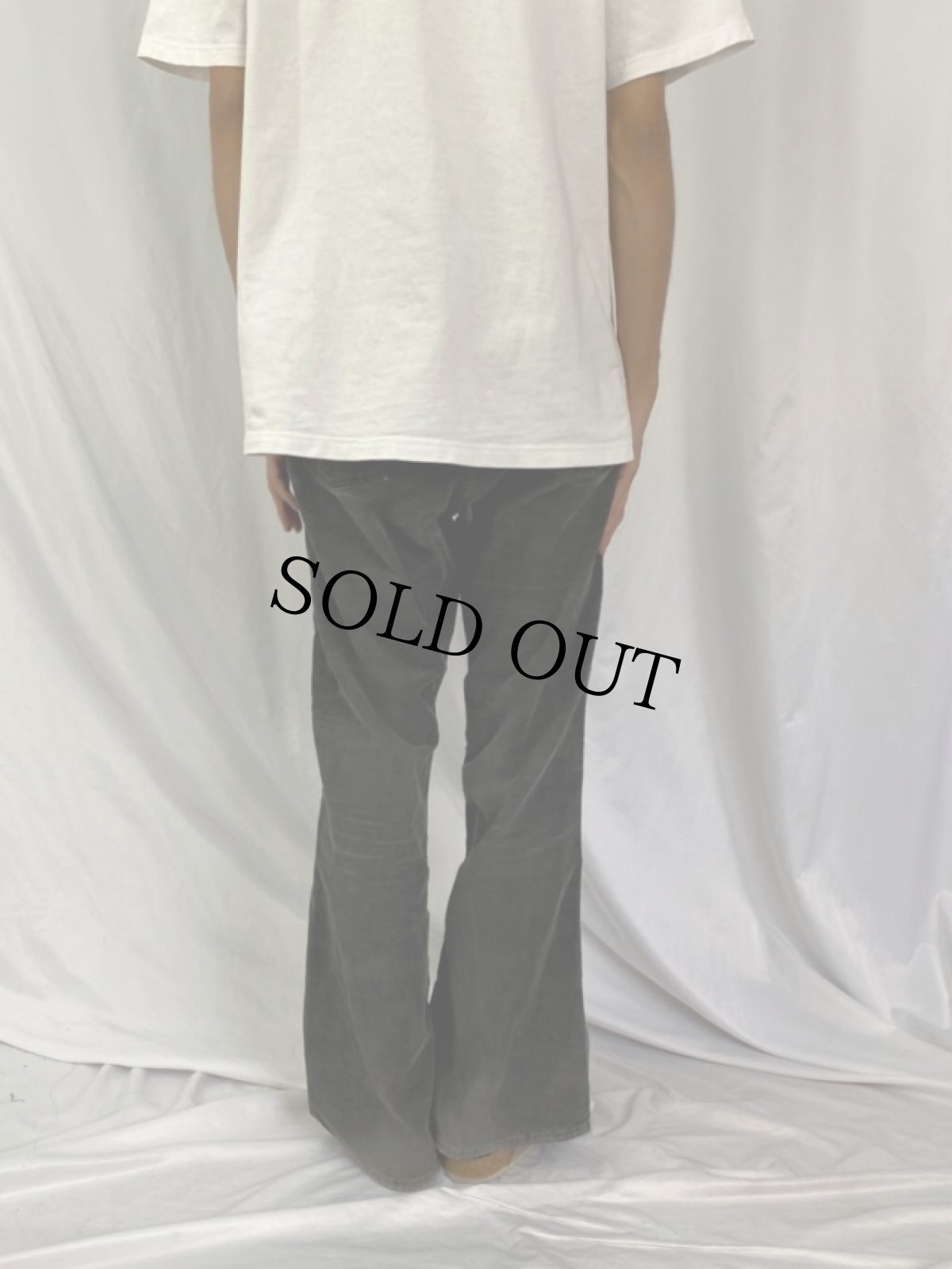 画像4: 70's LEVI'S BIGE コーデュロイフレアパンツ FADED BLACK W31 (4)