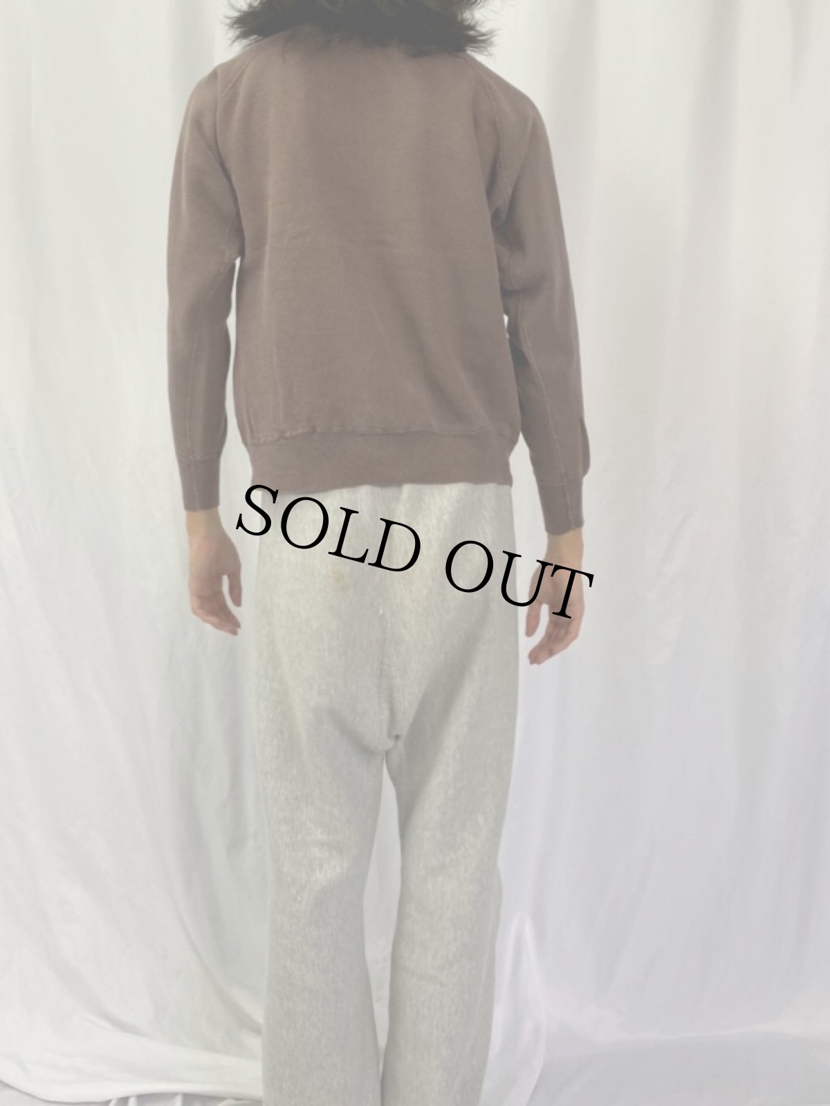 画像4: 60's 脇下三角ガゼット ラグランスウェット 無地 (4)