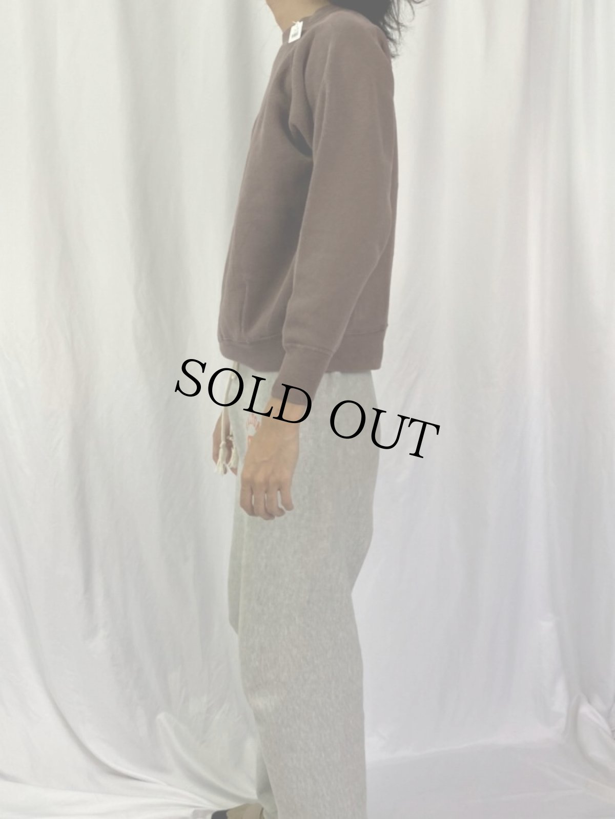 画像3: 60's 脇下三角ガゼット ラグランスウェット 無地 (3)