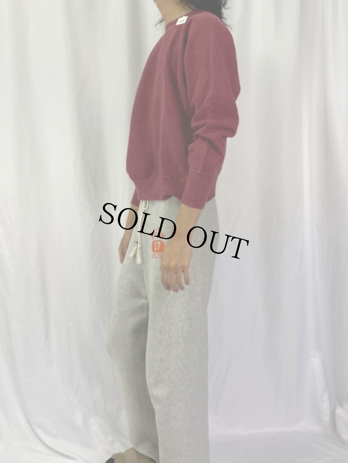 画像3: 60's ラグランスウェット 無地 L (3)