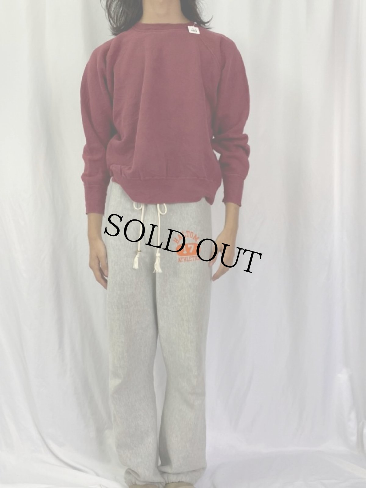 画像2: 60's ラグランスウェット 無地 L (2)