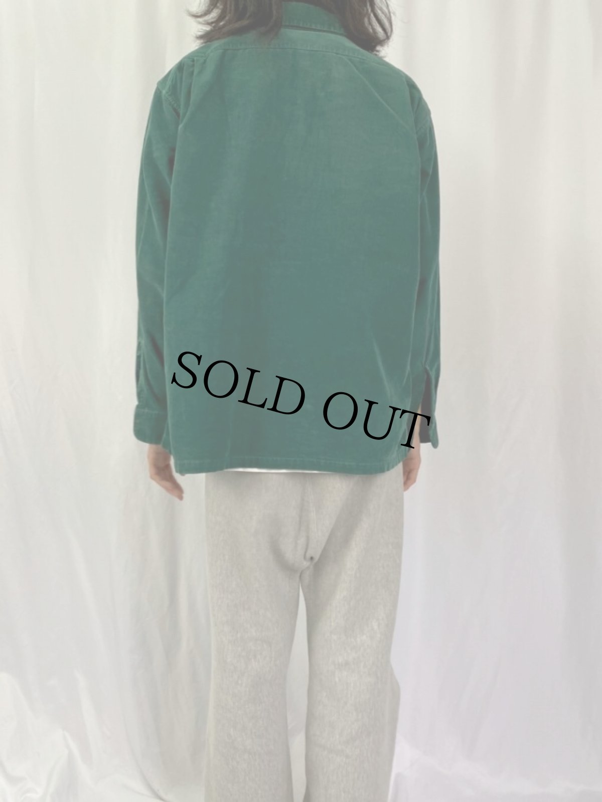 画像4: 50's ARROW USA製 コーデュロイ オープンカラーシャツ SIZE17-17 1/2 (4)