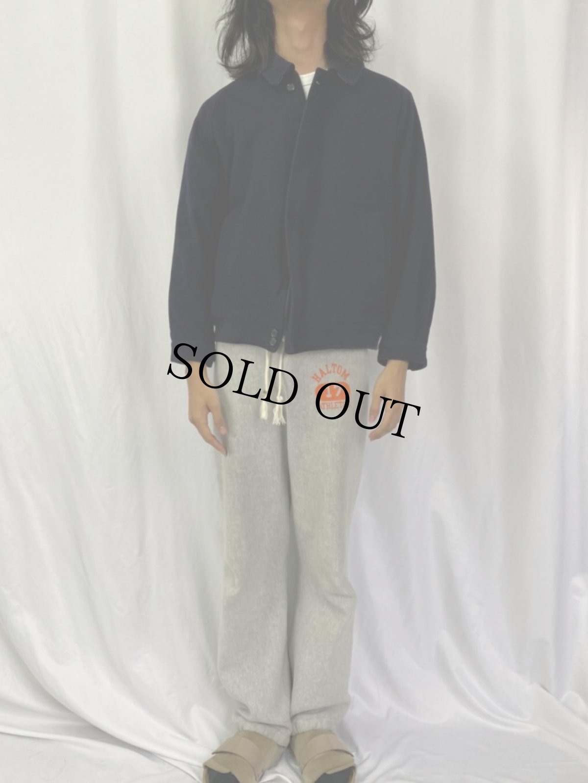 画像2: 80〜90's Burberrys' ENGLAND製 メルトンウールジャケット NAVY (2)