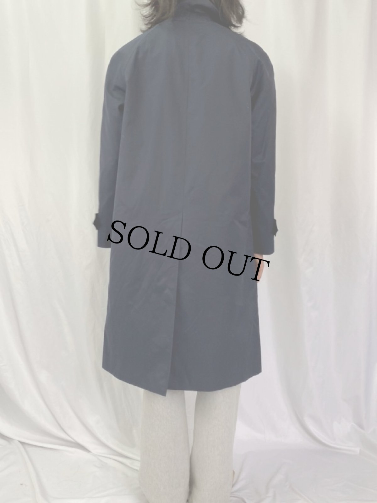 画像4: 80〜90's Burberrys' ポリエステル×コットン ステンカラーコート NAVY SIZE36R (4)