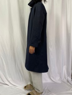 画像3: 80〜90's Burberrys' ポリエステル×コットン ステンカラーコート NAVY SIZE36R (3)