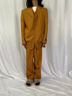 画像2: チェック柄 ズートスーツ 3PIECE SIZE42 (2)