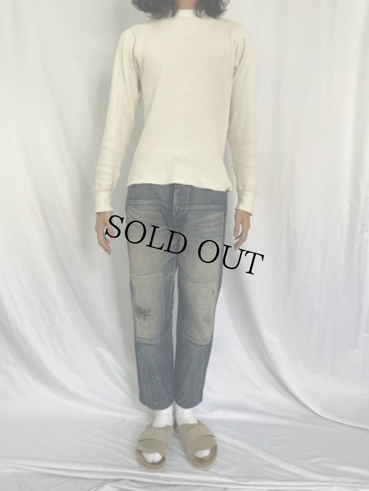 画像2: KAPITAL パッチワーク ダブルニー ダックパンツ S (2)