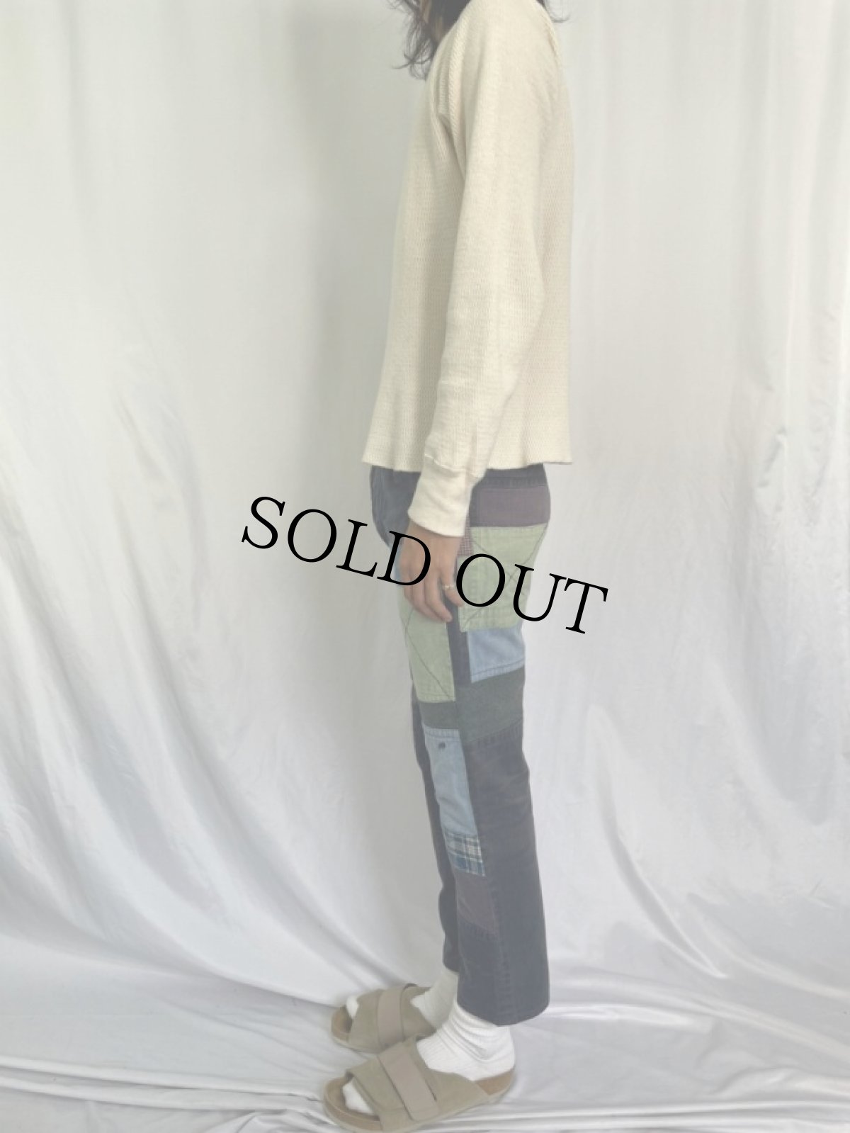 画像3: KAPITAL パッチワーク デニムパンツ S (3)