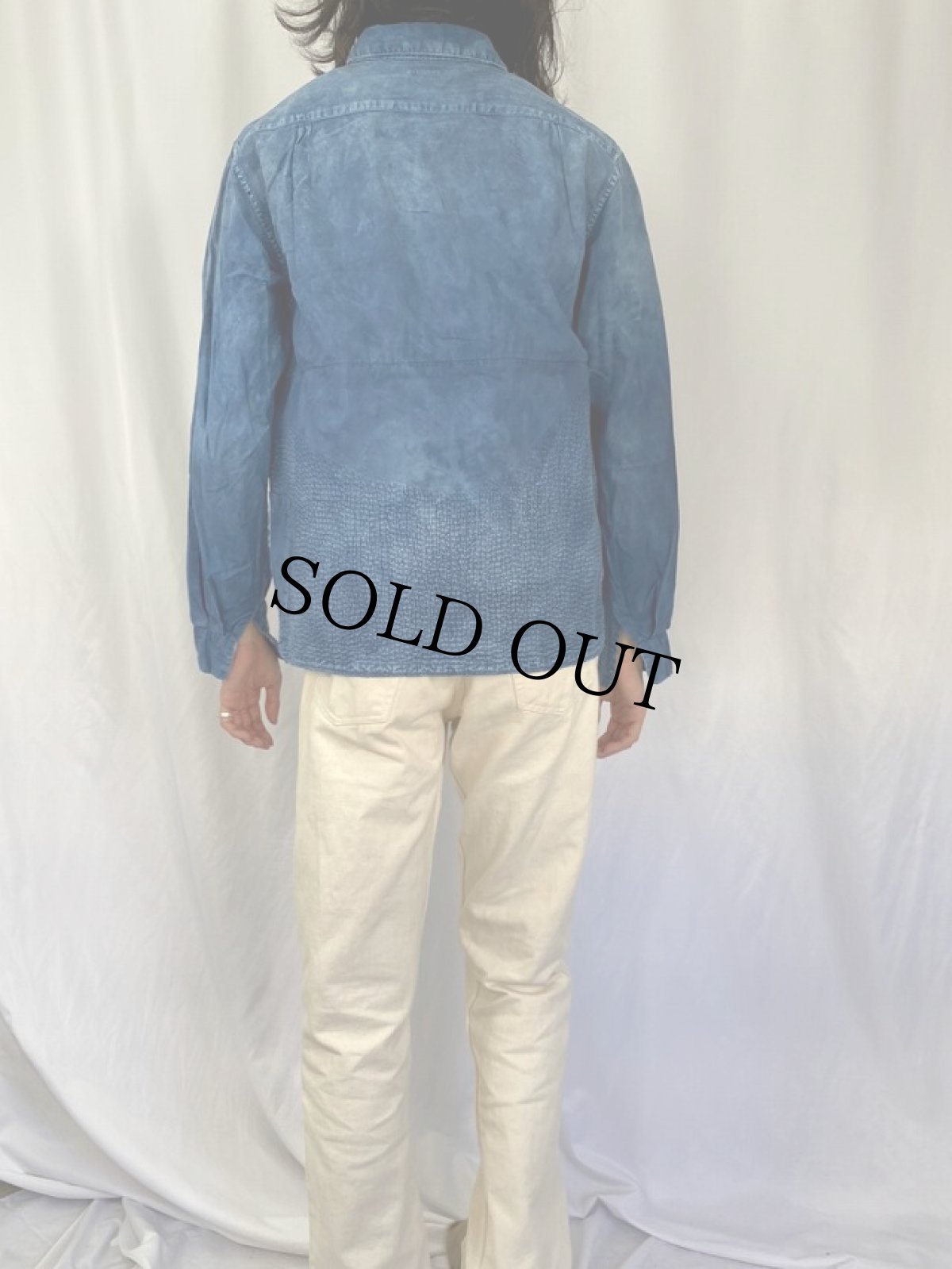 画像4: KAPITAL 後染め デザインプルオーバーシャツ L (4)