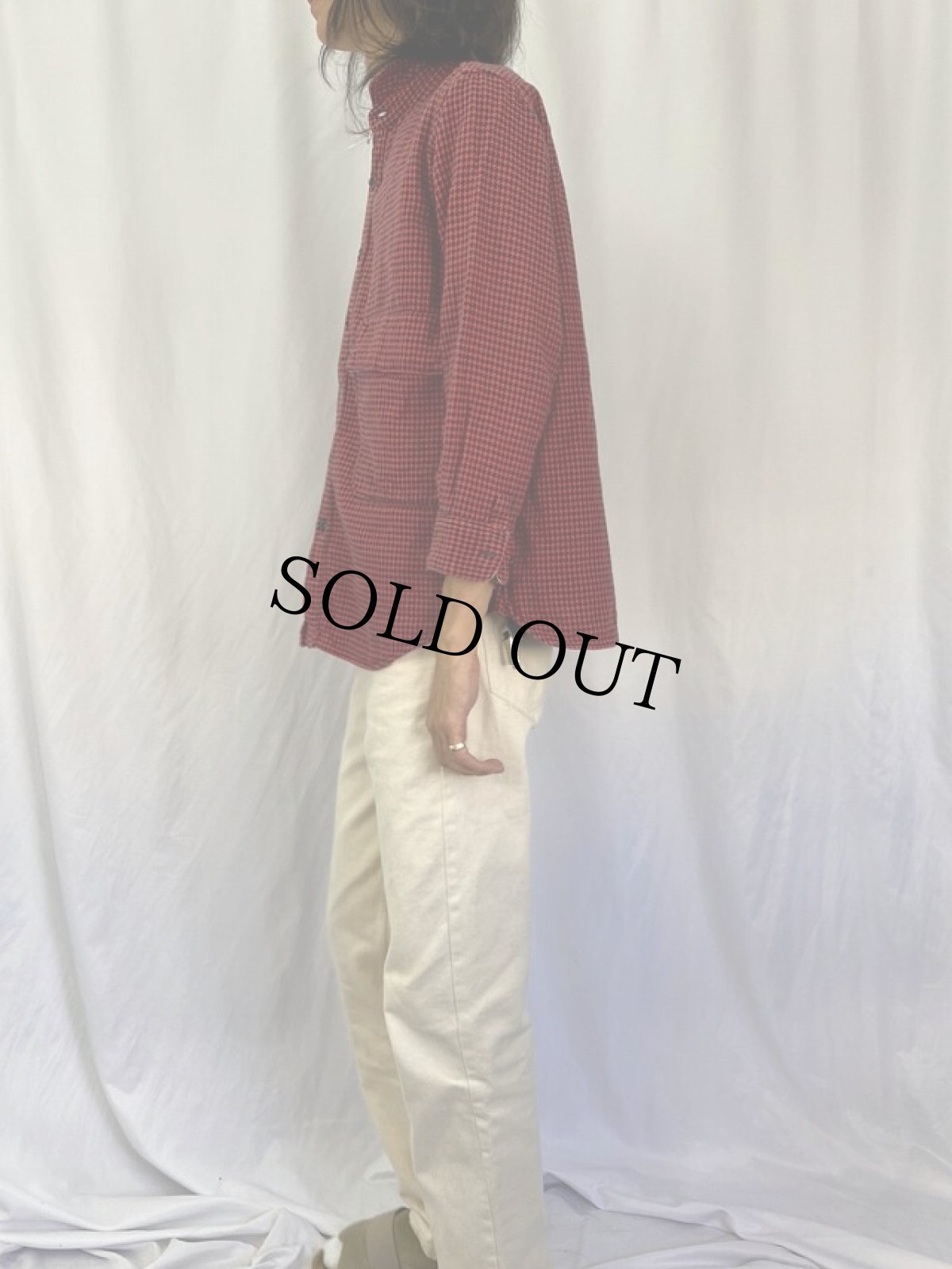 画像3: KAPITAL 千鳥格子柄 ヘビーネルシャツ M (3)