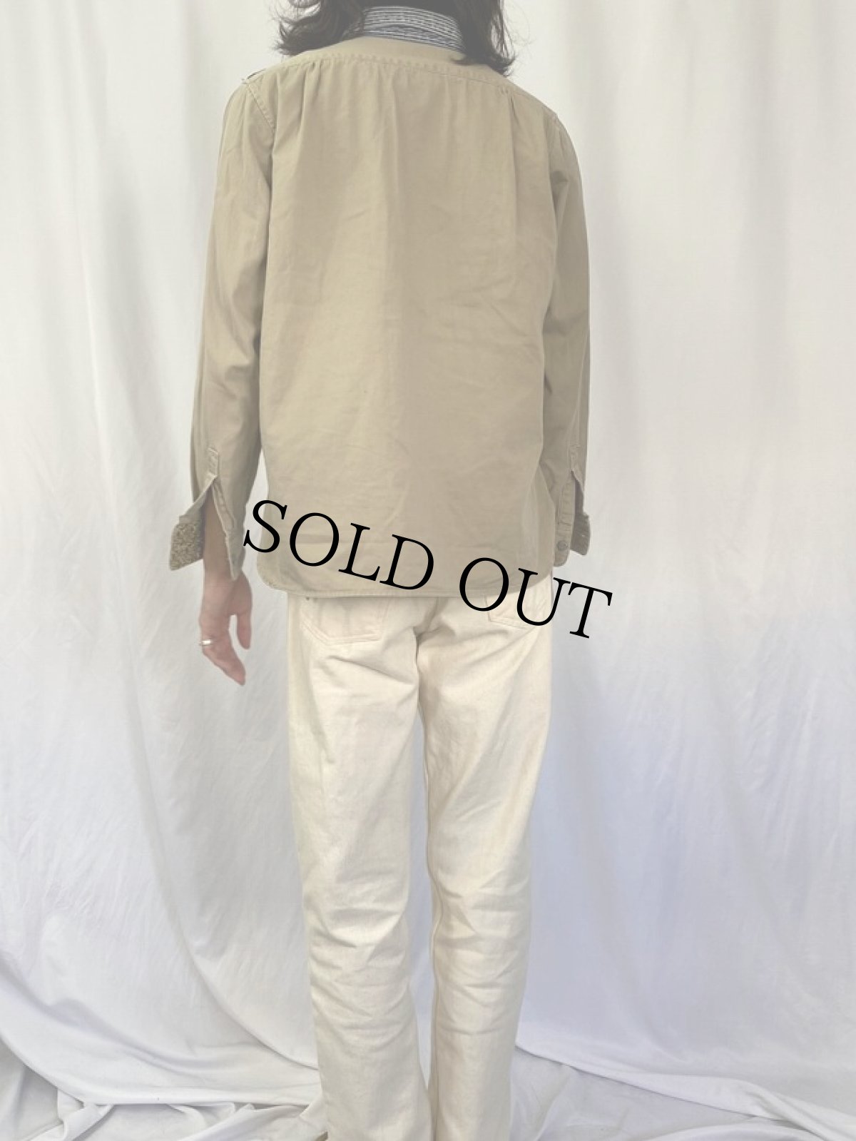 画像4: KAPITAL インディゴリネンパッチワーク ワークシャツ (4)