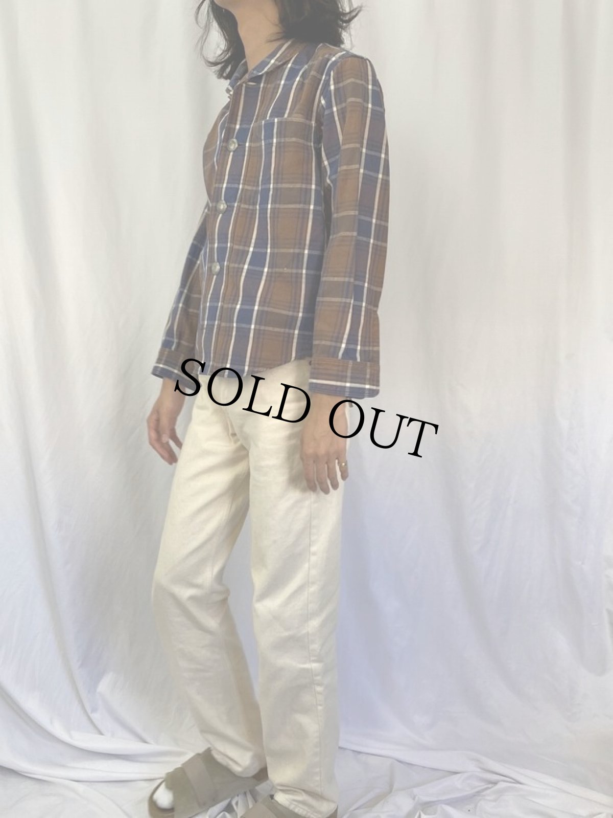 画像3: KAPITAL コンチョボタン ショールカラーヘビーネルシャツ M (3)