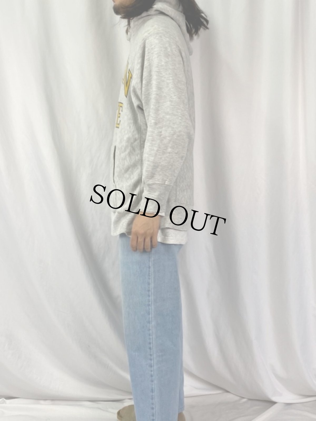 画像3: 80's Champion REVERSE WEAVE トリコタグ USA製 "TOWSON STATE" 染み込みプリント スウェットフーディー L (3)