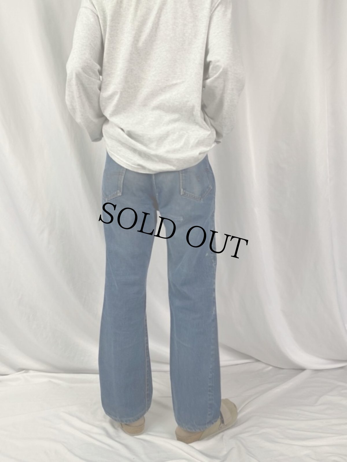 画像4: 70's Levi's 517 USA製 66single ブーツカットデニムパンツ W36 (4)